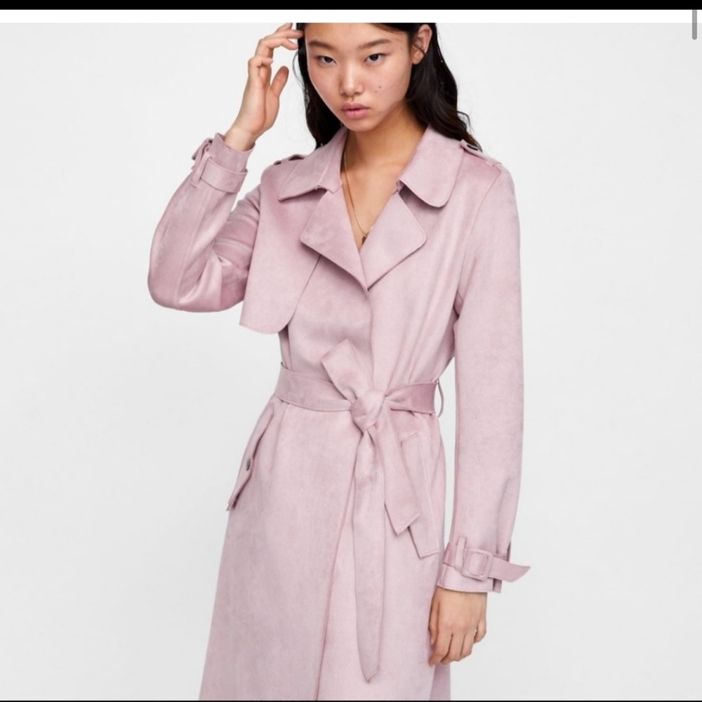 Zara pink trench coat